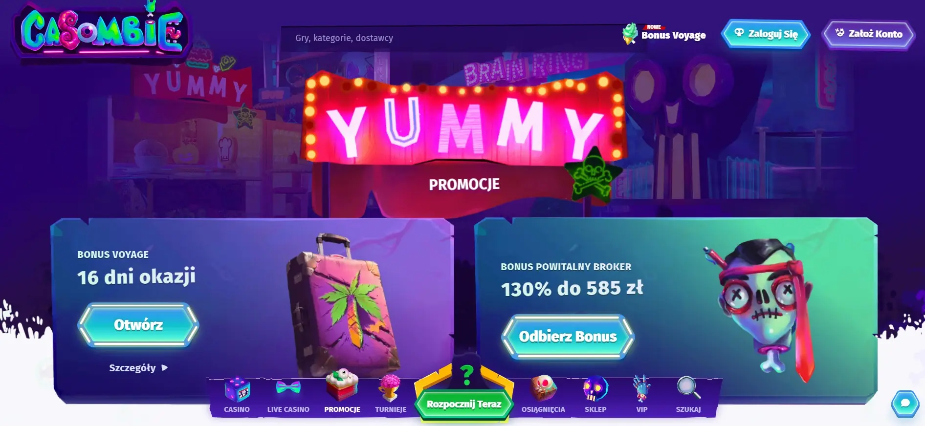 Bonusy w kasynie Casombie