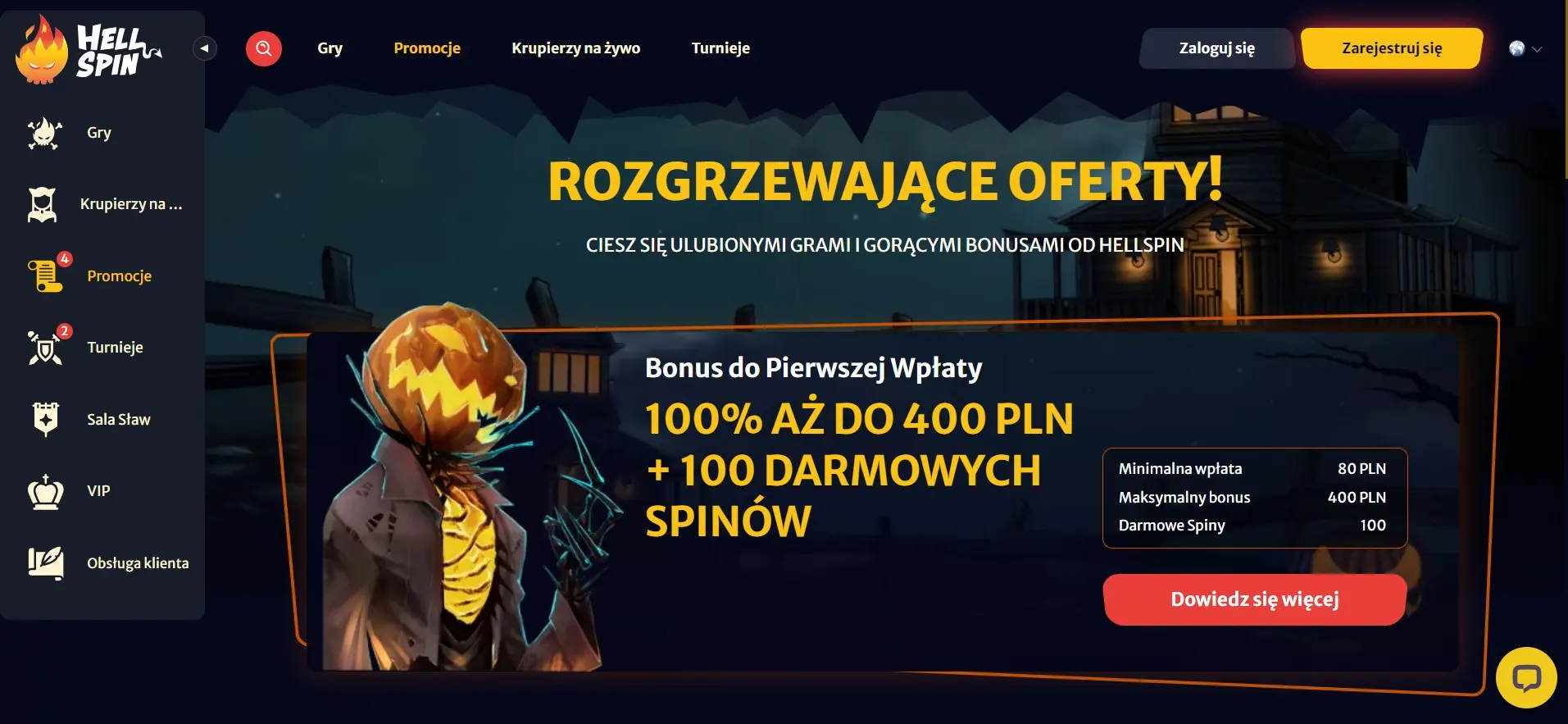 Bonusy w kasynie HellSpin