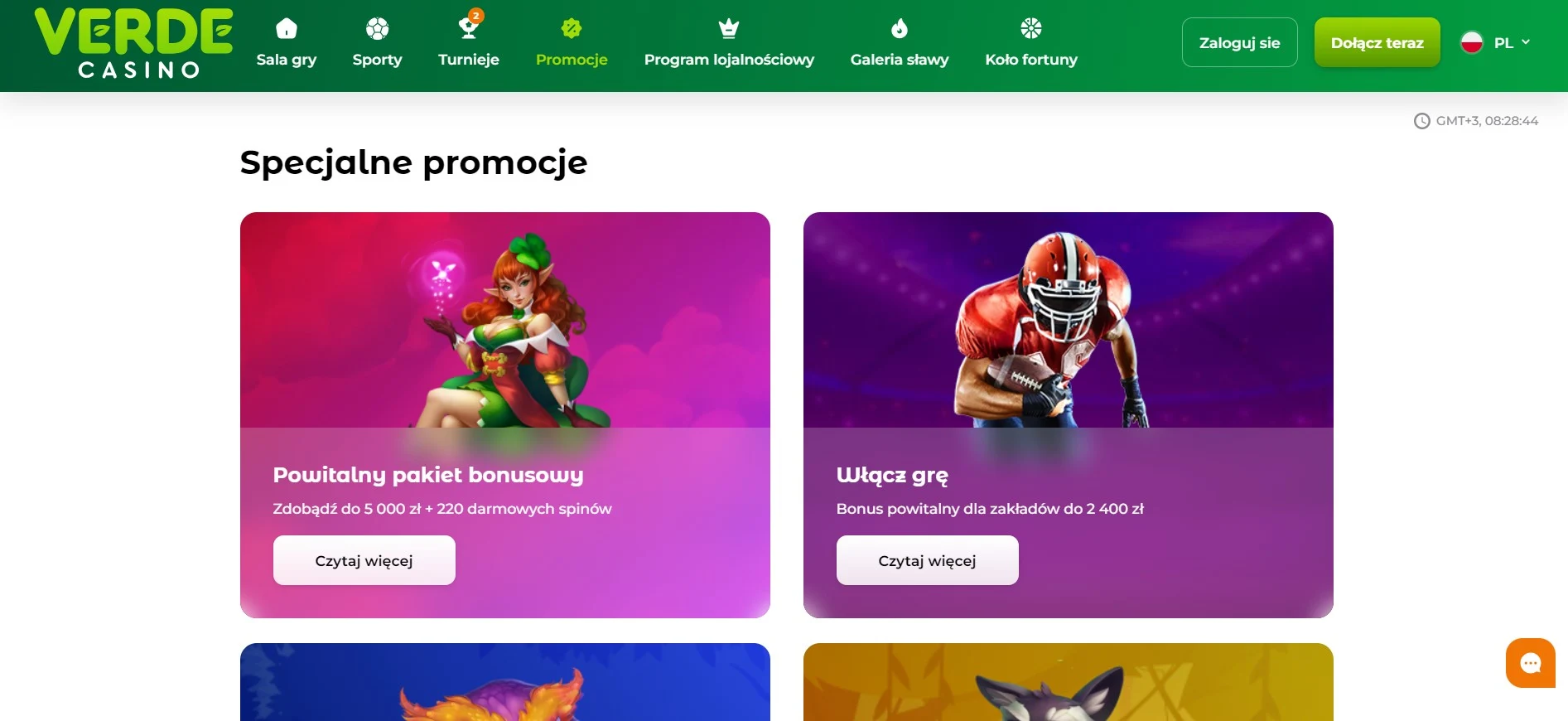 Bonusy w kasynie Verde