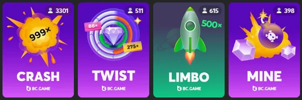 Gry Kasynowe w BC.Game BC.Game Gry