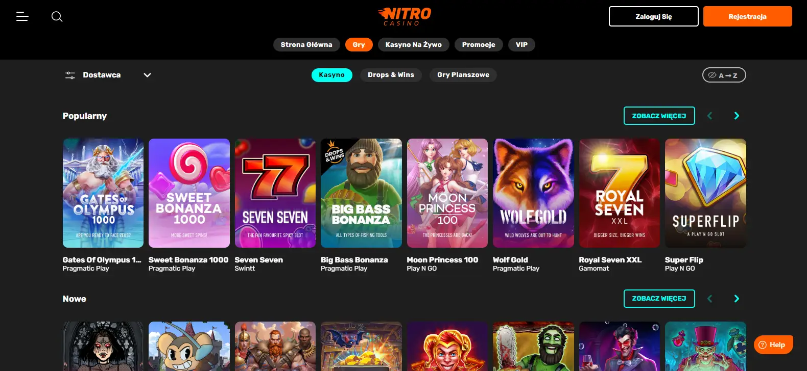 NitroCasino Gry