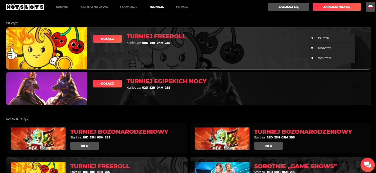 Turnieje Hotslots